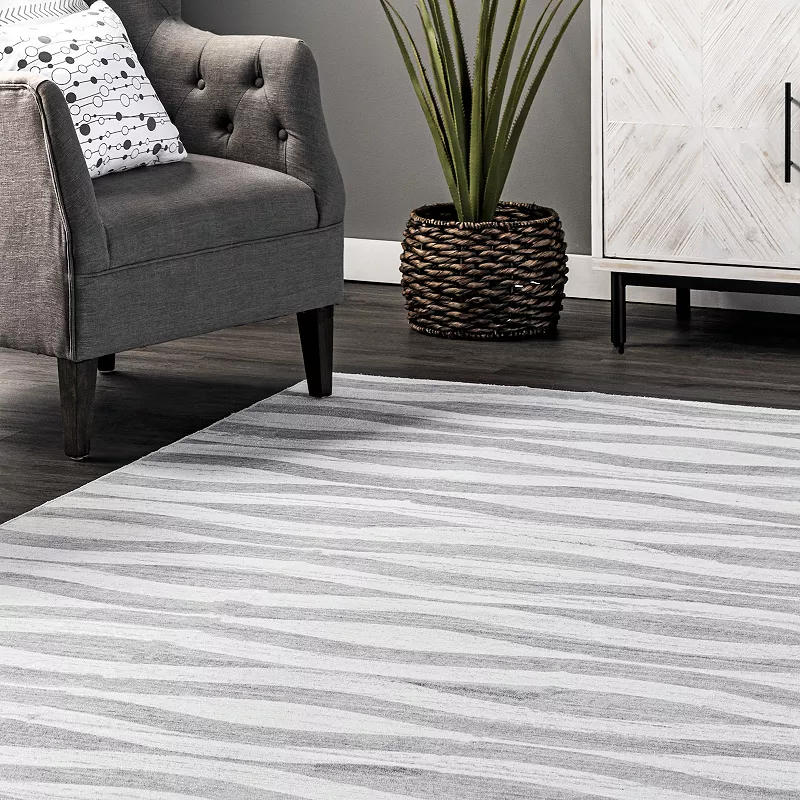 nuLoom Kami Abstract Curves Machine Washable Area Rug