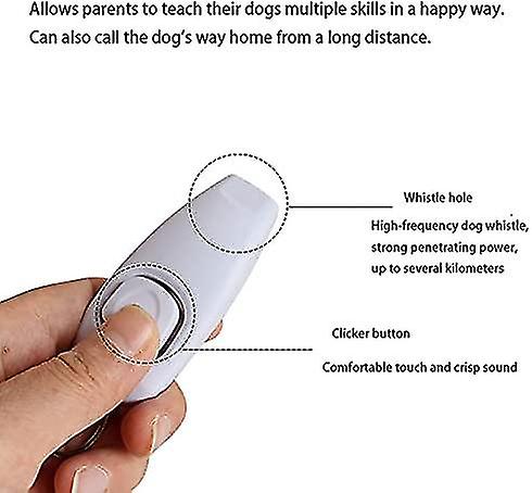 2 In 1 Dog Puppy Clicker And Whistle Training， Training Clicker For Dog Cat Sky