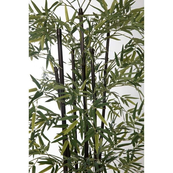 78 Tall Bamboo Tree with Decorative Black Poles and Fiberstone Planter