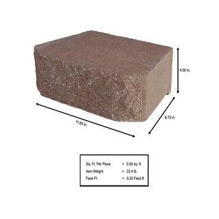 Pavestone 4 in. H x 11.63 in. W x 6.75 in. L Savannah Retaining Wall Block ( 144 Pieces 46.6 Sq. ft. Pallet) 81127