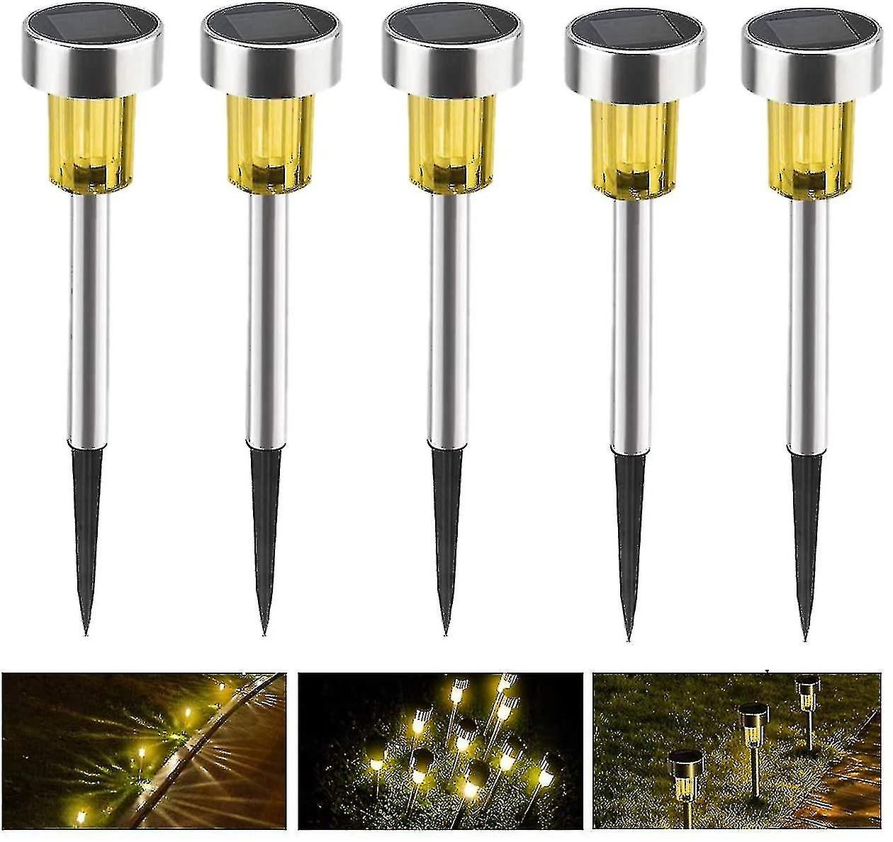 Outdoor Solar Garden Light， Wireless Led Garden Light Decoration Outdoor Solar Lighting-white(5pcs)