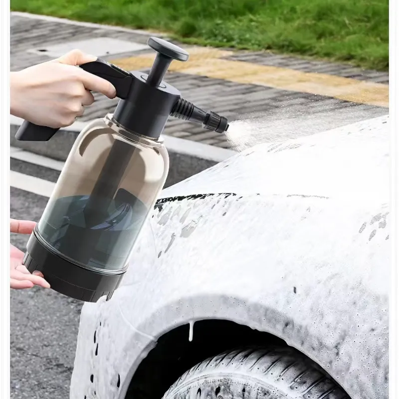 Portable Multi Functional Black/clear Hand Pressure 2l Lance Blaster Car Wash Pump Water Sprayer Foam Sprayer For Car Detailing