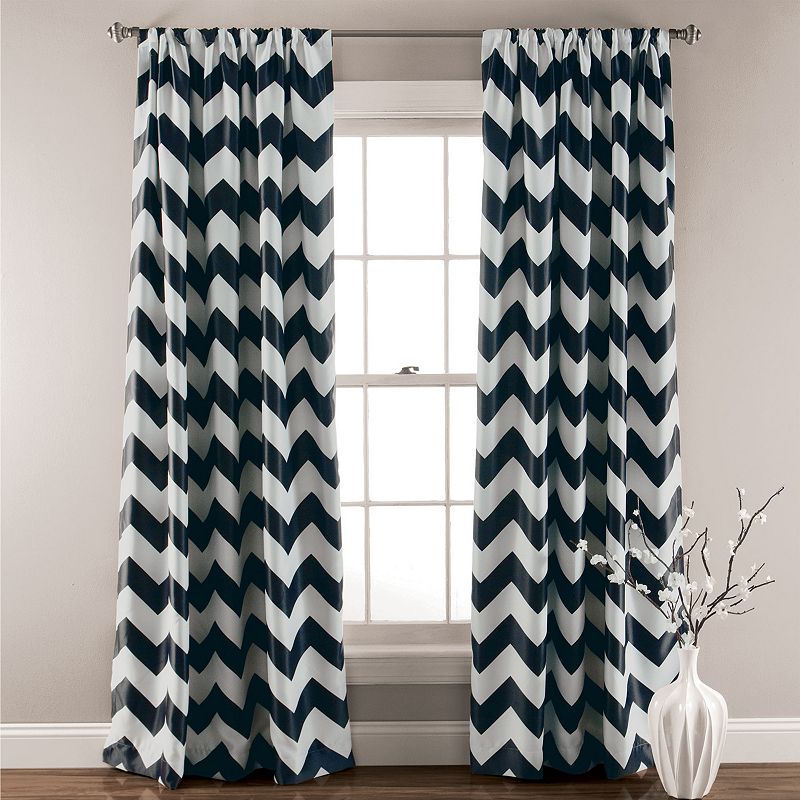 Lush Decor Chevron Blackout Window Curtain Pair - 52'' x 84''