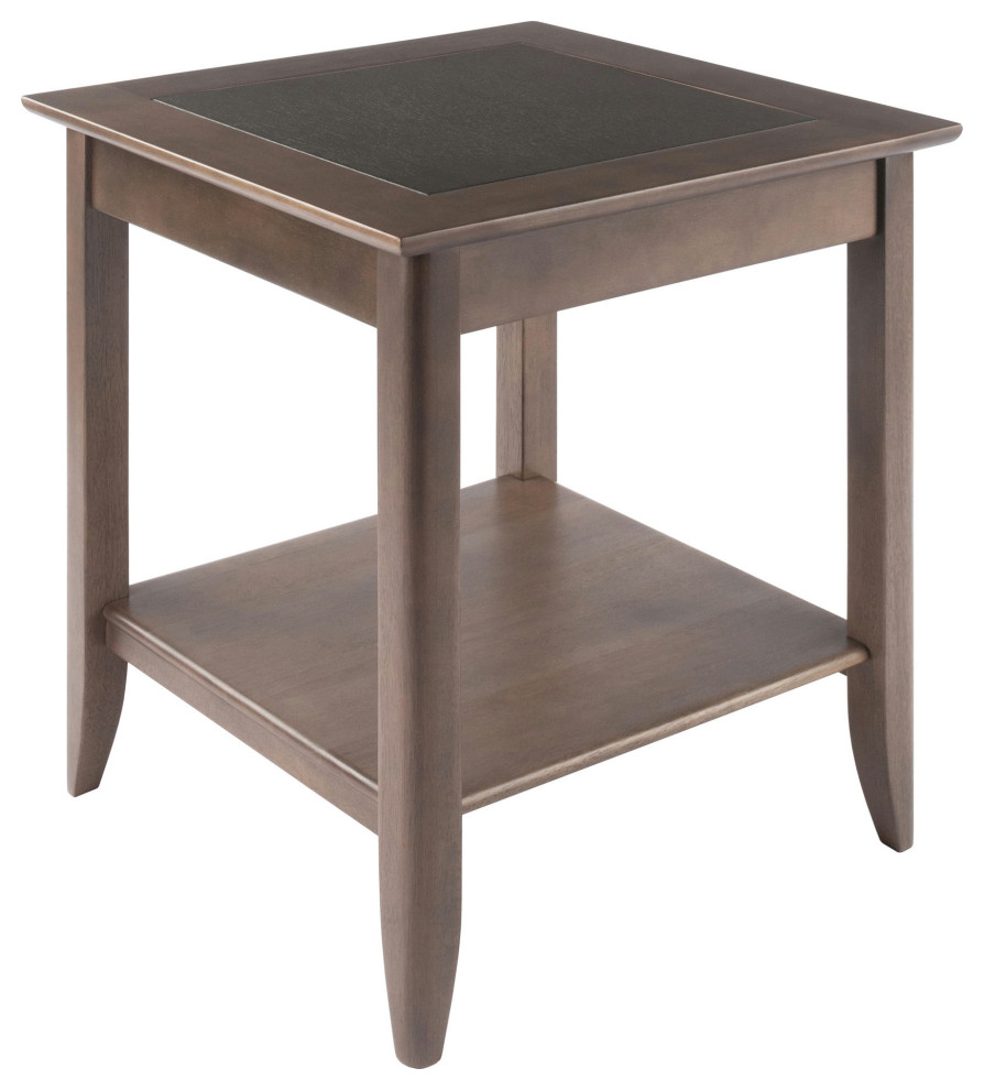 Santino Accent Table  Oyster Gray   Transitional   Side Tables And End Tables   by Kolibri Decor  Houzz