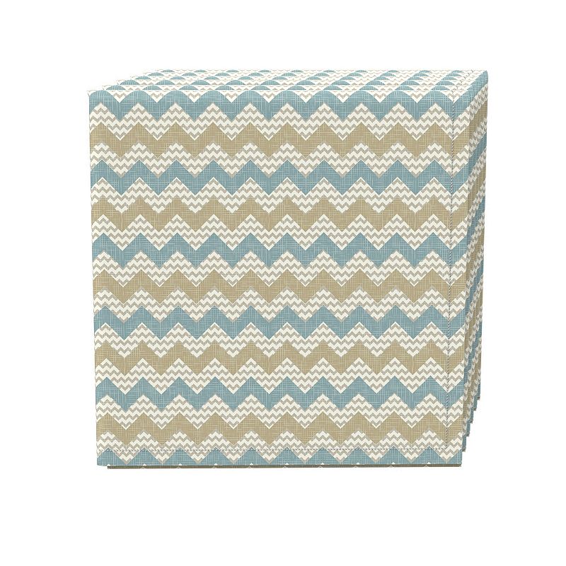 Napkin Set of 4， 100% Cotton， 20x20， Textured Chevron Design