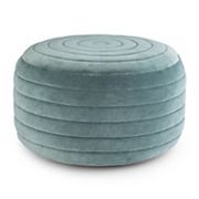 Simpli Home Vivienne Contemporary Round Pouf Ottoman