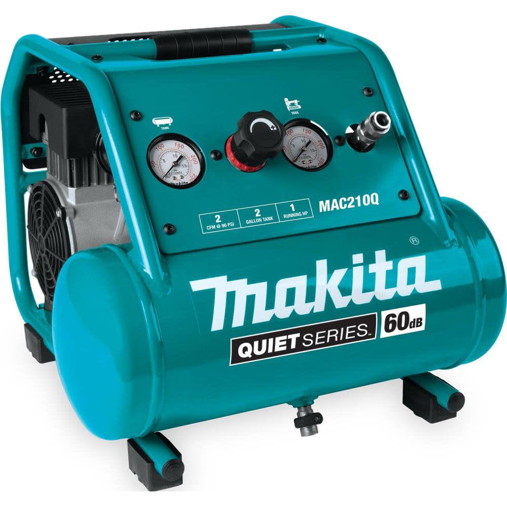 Makita Quiet Series Air Compressor 1 HP 2 Gallon Oil Free Electric MAC210Q from Makita