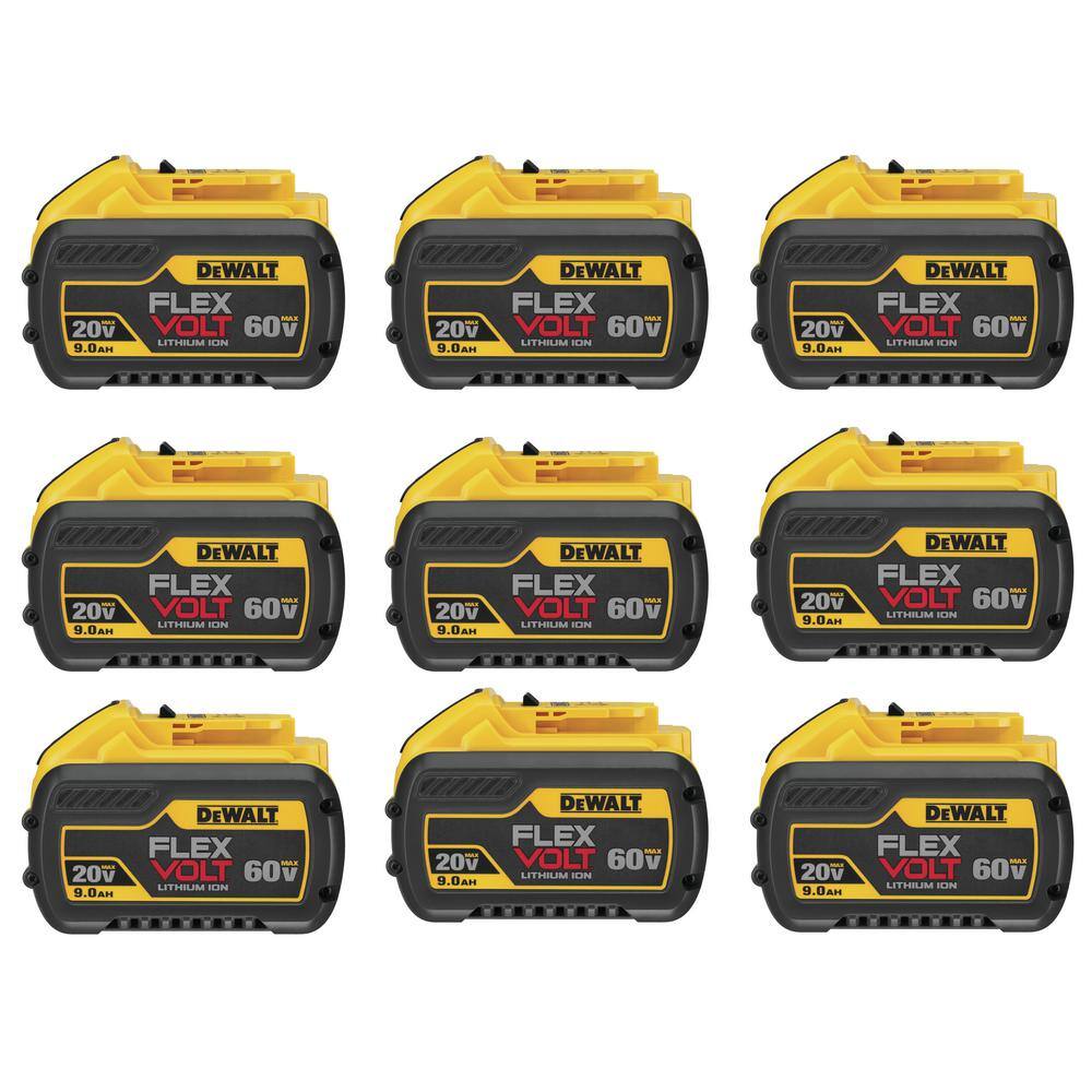 DW FLEXVOLT 20V60V MAX Lithium-Ion 9.0Ah Battery Pack (9-Pack) DCB609-9