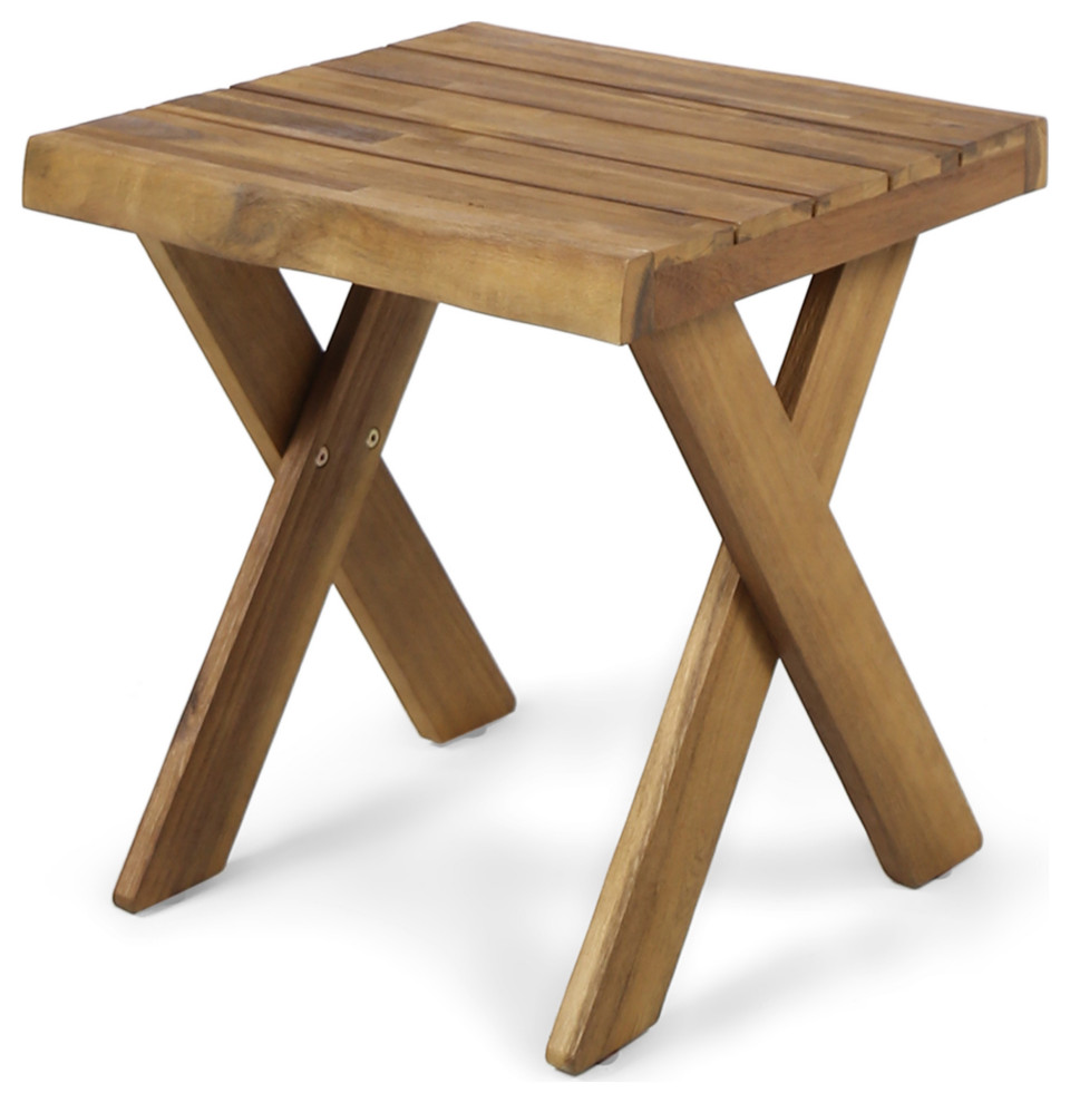 GDF Studio Irene Indoor Farmhouse Acacia Wood Side Table   Transitional   Side Tables And End Tables   by GDFStudio  Houzz