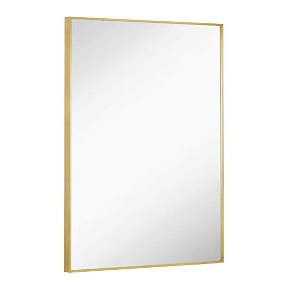 Gold Brushed Metal Vanity Mirror Simple Edge Mirrors 22