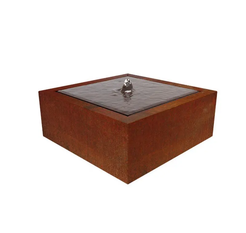 Professional manufacturer of garden decorations outdoor artificial fountain system custom corten  steel water feature