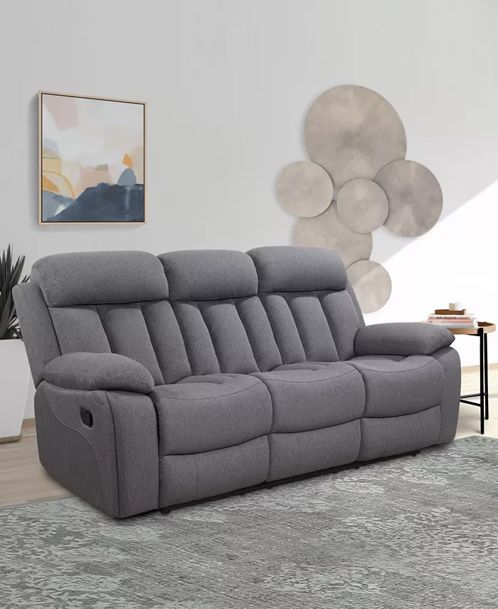 Abbyson Living Fletcher 81.4 Stain-Resistant Polyester Reclining Sofa