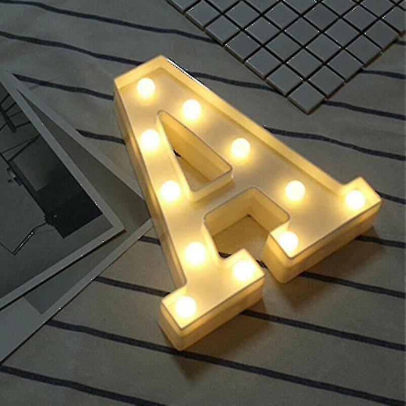 (a) Led Alphabet Letter Lights Large Light Up Plastic Birthday Party Sign Decoration