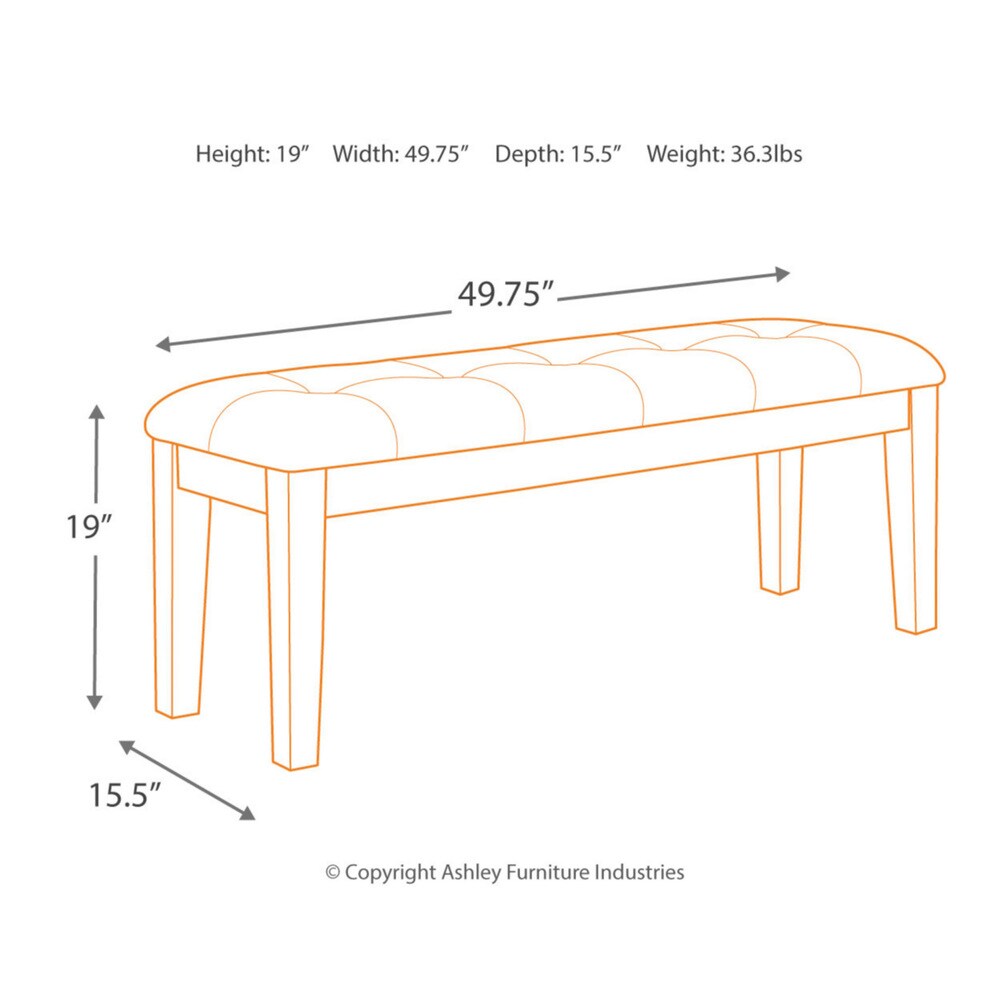 Signature Design by Ashley Ralene Brown Leatherette Dining Bench   49.75\