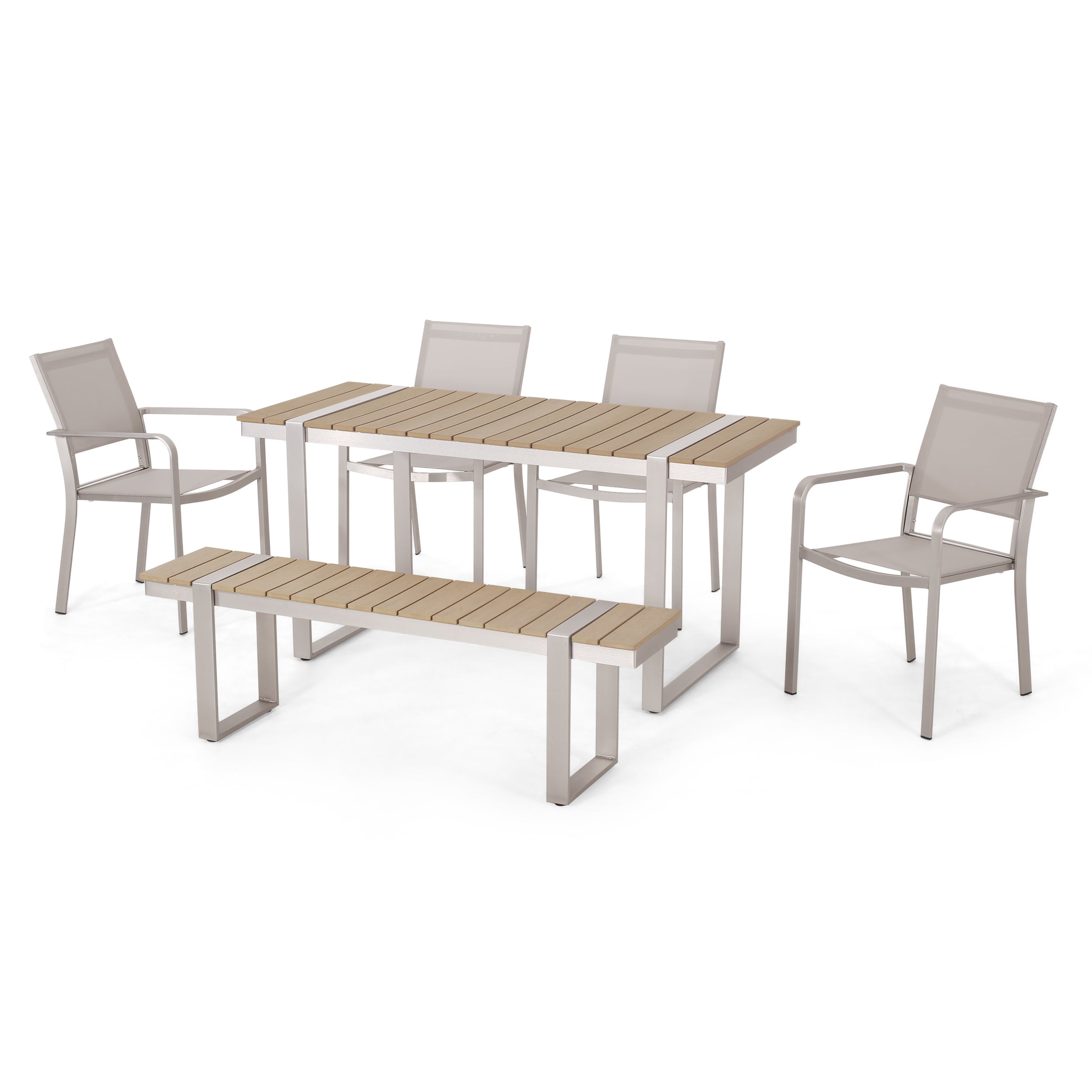 Watts Outdoor 6 Piece Aluminum Dining Set