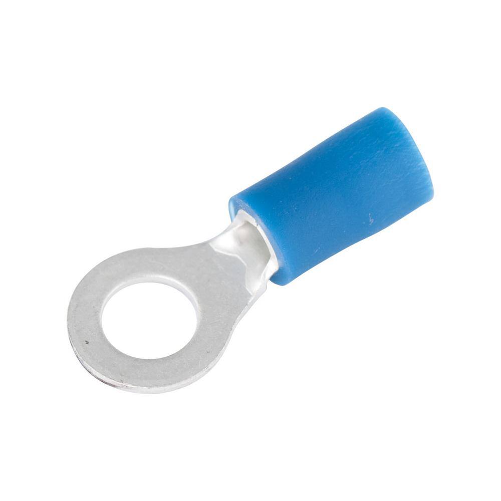 Gardner Bender 16-14 AWG Ring Terminal Stud Size 8-10 Blue 100-Pack (Case of 5) 10-104