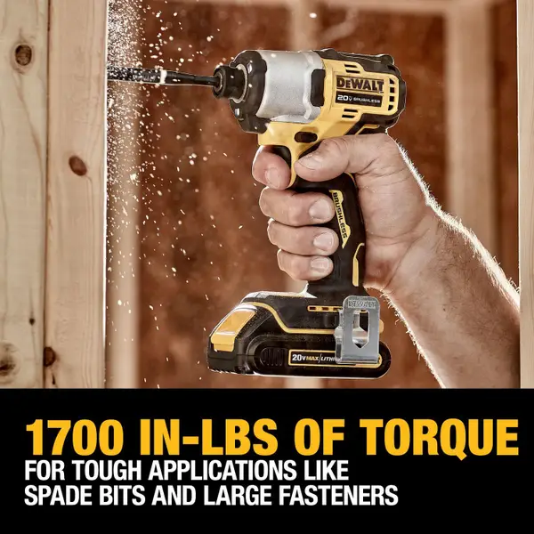 DEWALT 20V MAX* 1/4 Brushless Cordless Impact Driver Kit