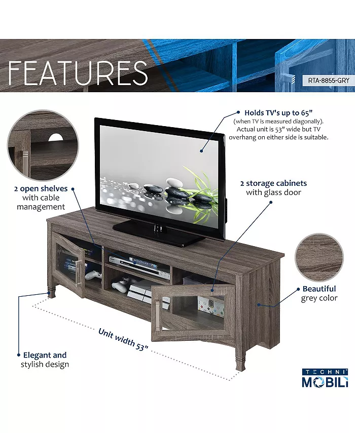 Furniture Techni Mobili Driftwood TV Stand