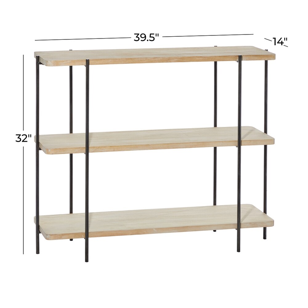 Beige Metal Contemporary Console Table 32 x 40 x 14