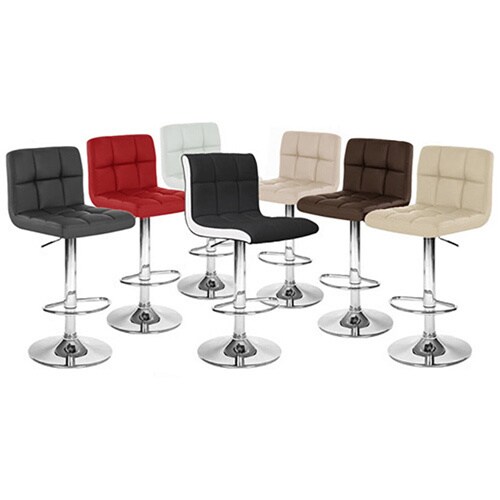 Boris Contemporary LeatherAdjustable Barstool (Set of 4)