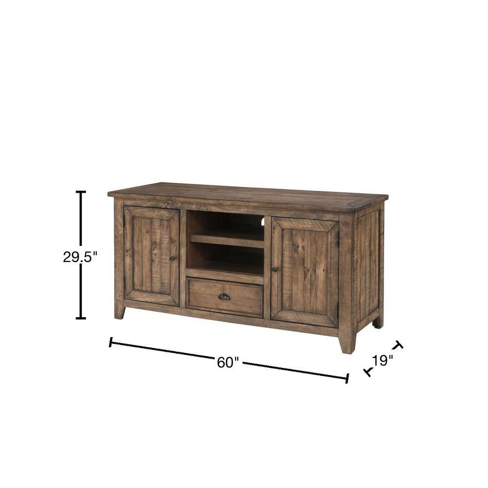 Martin Svensson Home Monterey Natural Metal TV Stand Fits TVs Up to 65 in. with Cable Management 909804