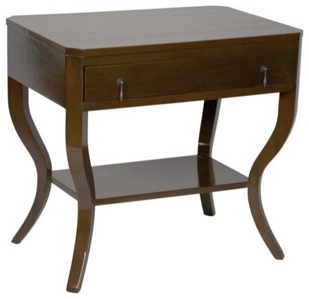 Herve Side Table  Distressed Brown   Traditional   Side Tables And End Tables   by Rustic Home Furniture Deco  Houzz