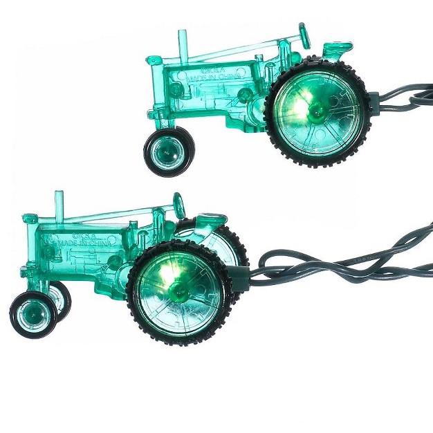 Kurt Adler 10 Light Green Tractor Light Set