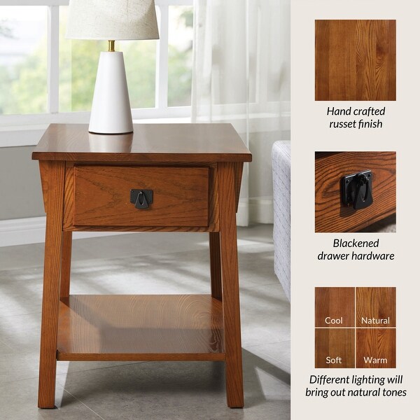 Leick Home Mission End Table with Drawer