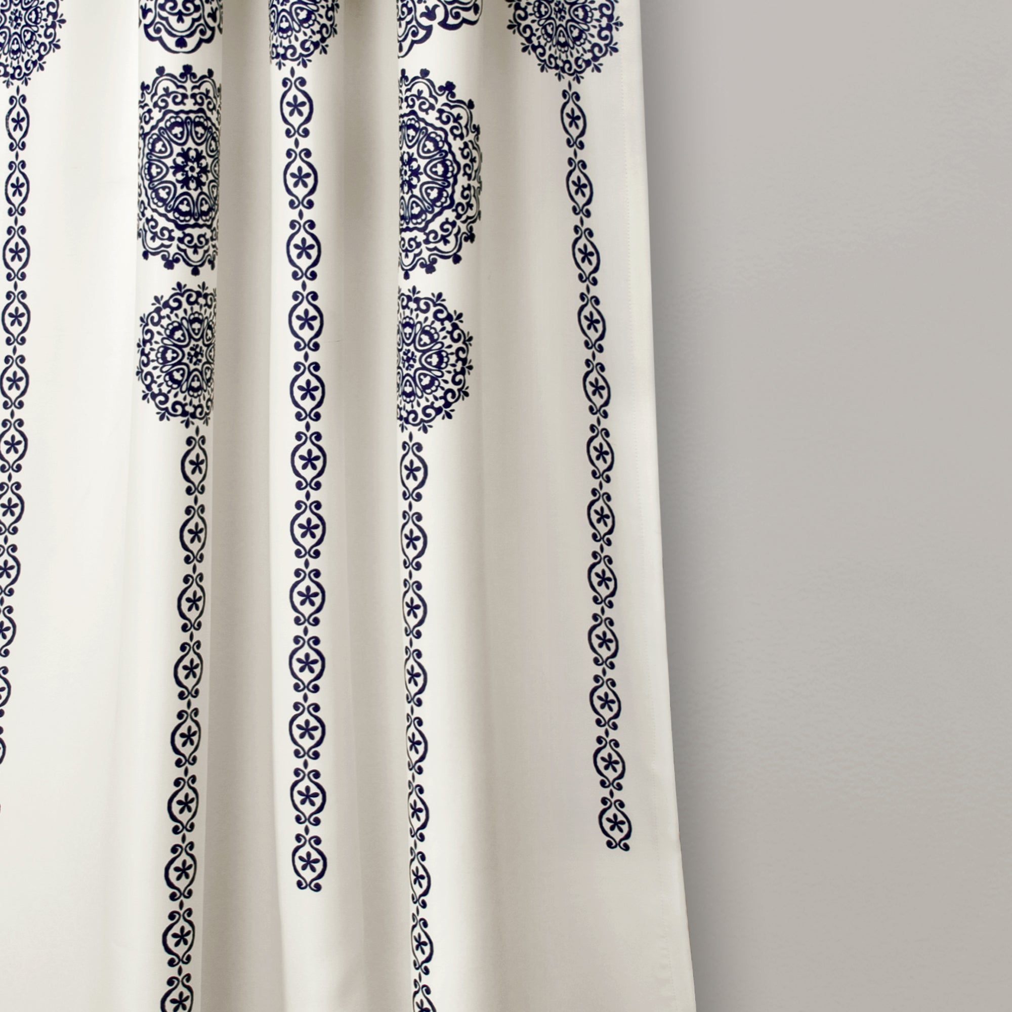 Stripe Medallion Light Filtering Window Curtain Set