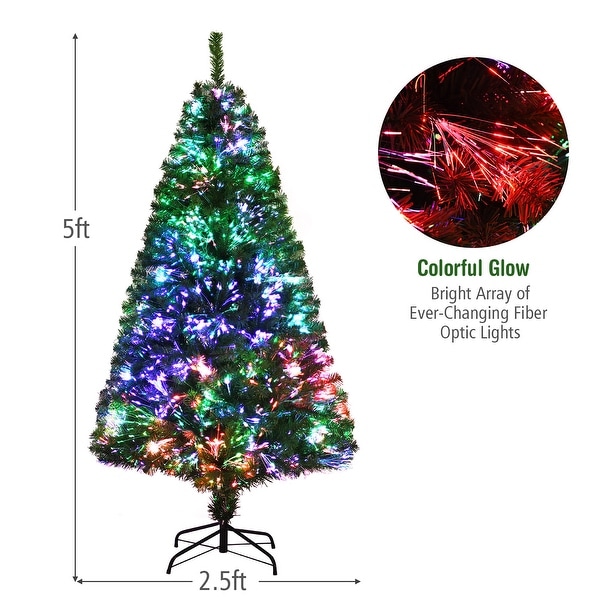 Fiber Optic Artificial Christmas Tree Pre lit Spruce Tree