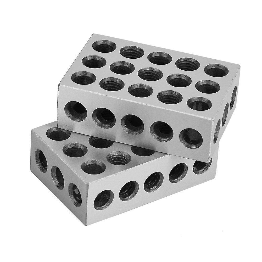 2pcs 25x50x75mm Blocks 23 Holes Milling Parallel Clamping Block Milling Machine Accessories