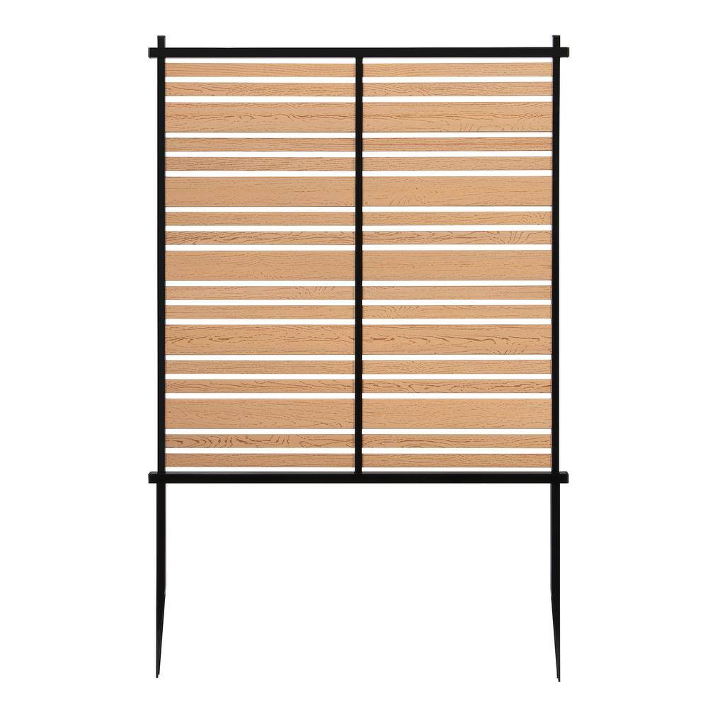 Enclo Privacy Screens Bedford 3.5 ft. x 3 ft. Cedar Vinyl Privacy Screen Panel Kit (2-Pack) EC18003