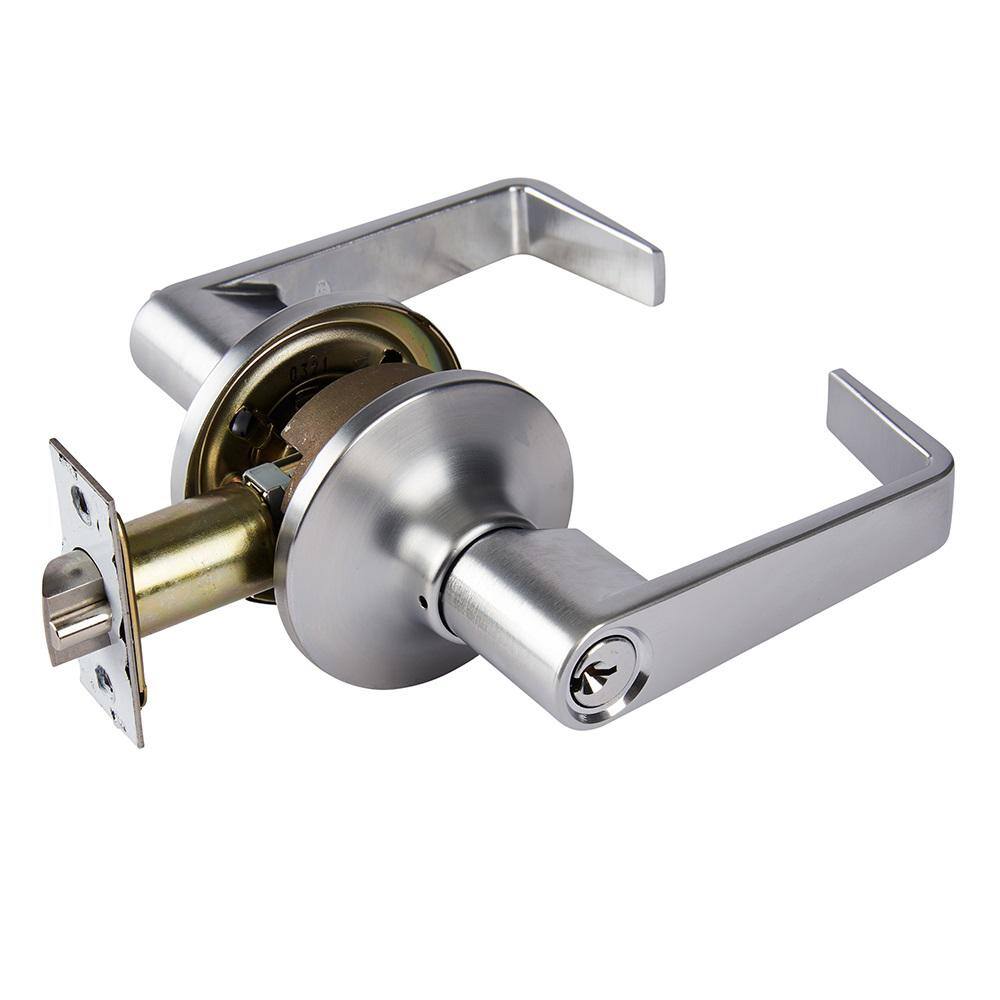 Universal Hardware Universal Hardware Light Duty Commercial Entry Lever ADA UL 3-Hr Fire ANSI Grade 2 Satin Chrome Finish UH40049