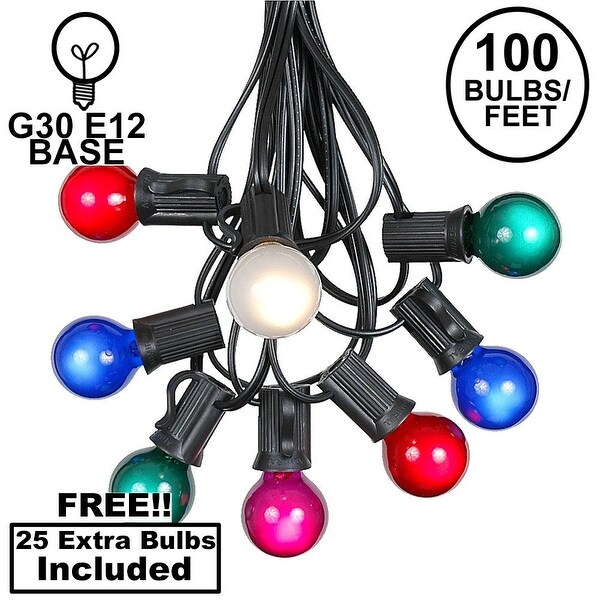 100 Foot G30 Outdoor Globe Patio String Lights