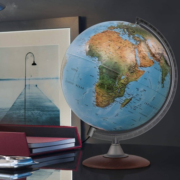 Tactile Blue Ocean Physical Relief Globe Waypoint Geographic