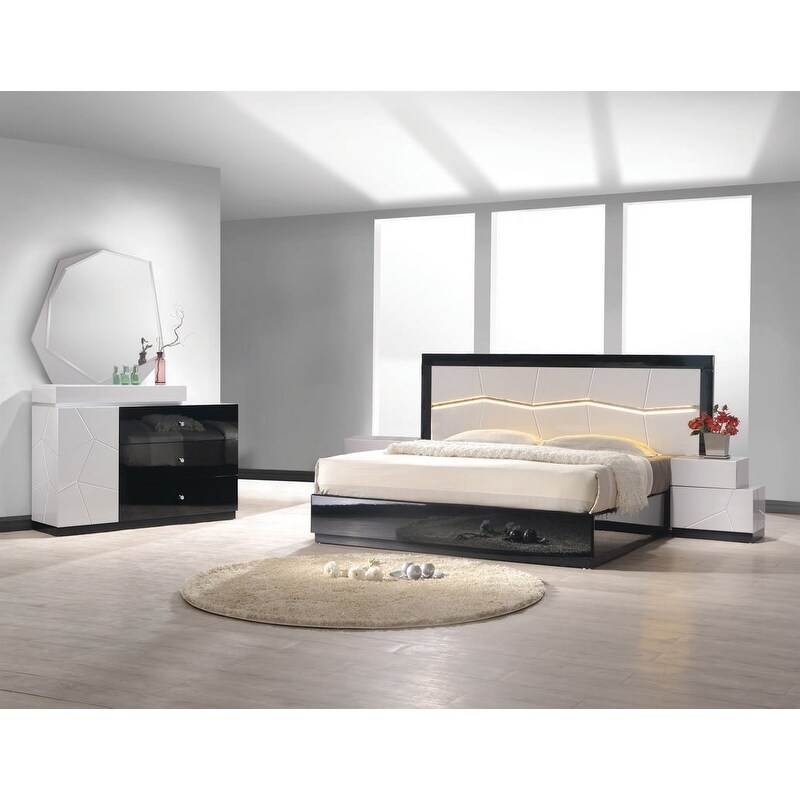 Best Master Furniture White/ Black 5 Pieces Bedroom Set - - 21469019