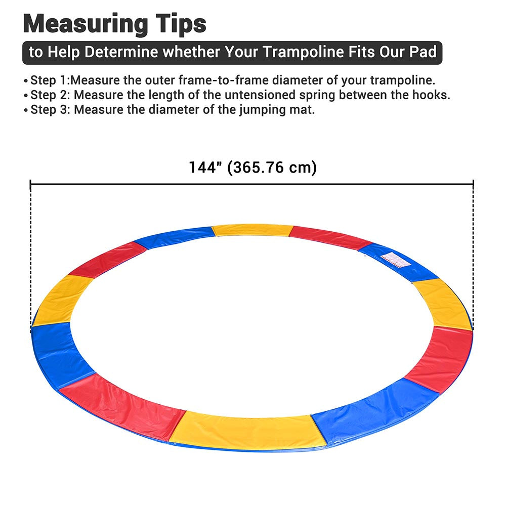 Yescom Trampoline Pad 12 13 14 15 foot Safety Pad Rainbow Padding