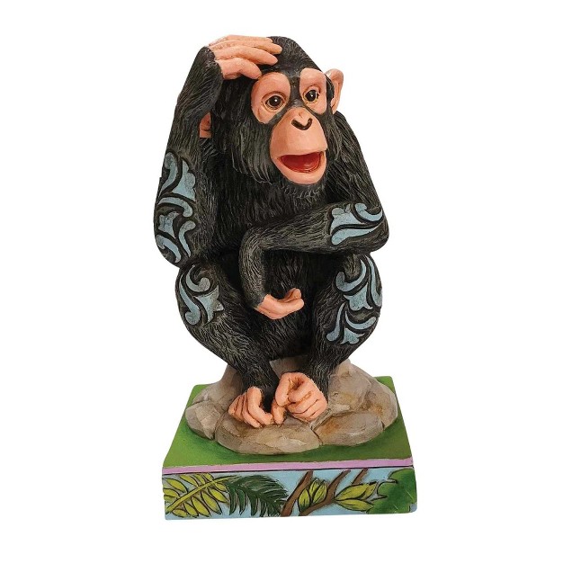 Jim Shore Chimpanzee One Figurine 5 75 Inches Animal Planet 6010939 Polyresin Black