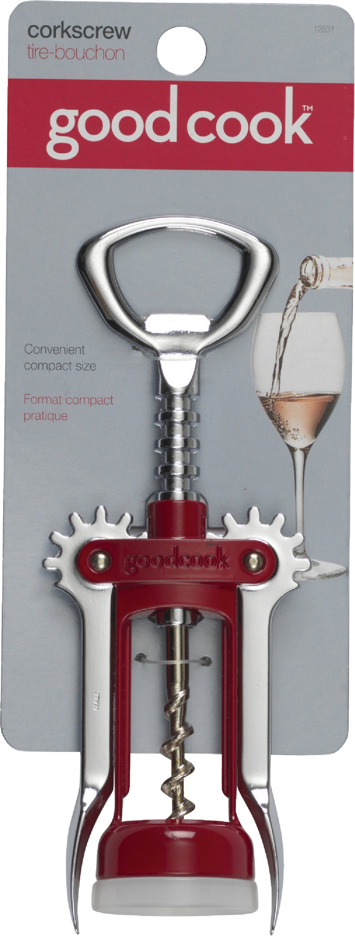 Goodcook Winged Corkscrew Bottle Opener Red Corkscrew