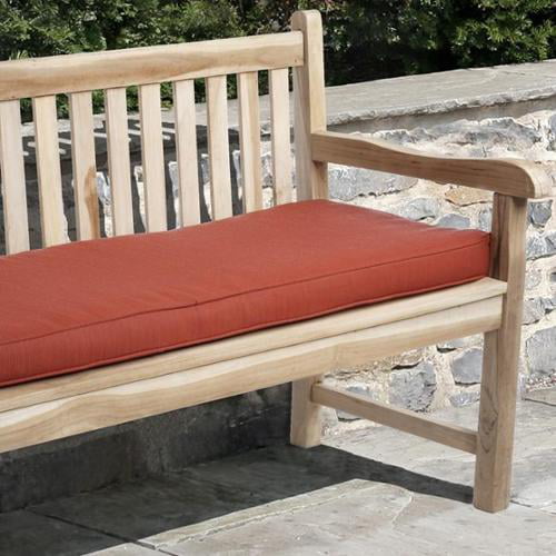 Humble and Haute Clara Indoor/ Outdoor Textured Red Bench Cushion with Sunbrella 48 in w x 19 in d