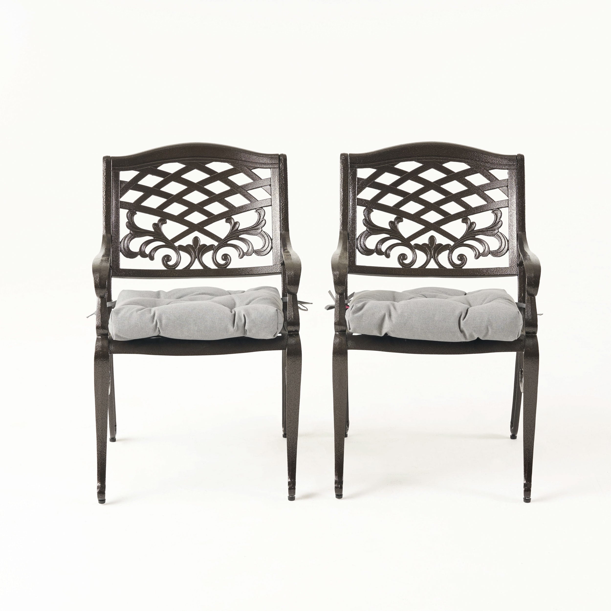 Laura Outdoor Dining Chair with Cushion (Set of 2)