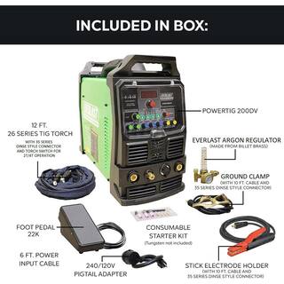 Everlast 200 Amp PowerTIG 200DV IGBT Digital Inverter ACDC StickTIG Welder with High Frequency and Lift TIG Start 120V240V PowerTIG 200DV