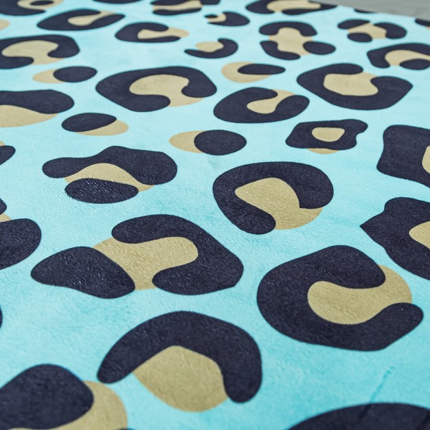 Evergreen Blue Animal Print Layering Mat Inches 11 5 X 9 5 Inches Indoor And Outdoor Decor