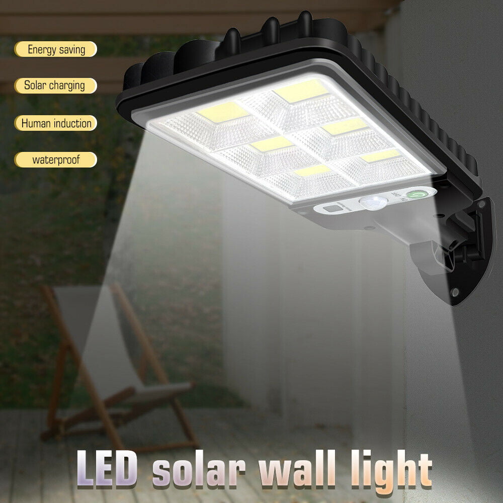 Solar Street Light 600W LED Flood Motion Sensor Security Wall Street Yard Outdoor Lamp