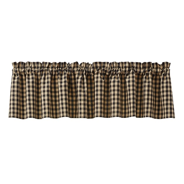 Berry Gingham Lined Valance