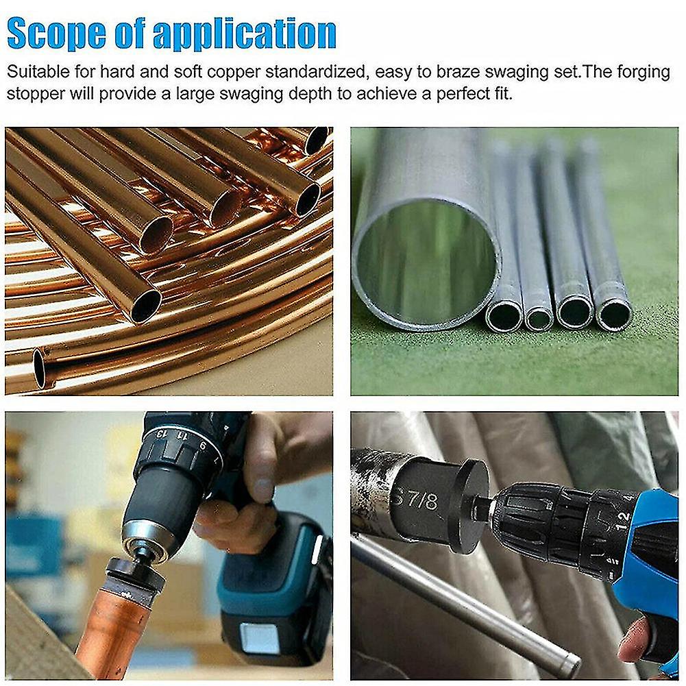 Hex Handle Air Conditioner Copper Pipe Swaging Tool， Swaging Tool Drill Bit Set Tube Flaring Tool E