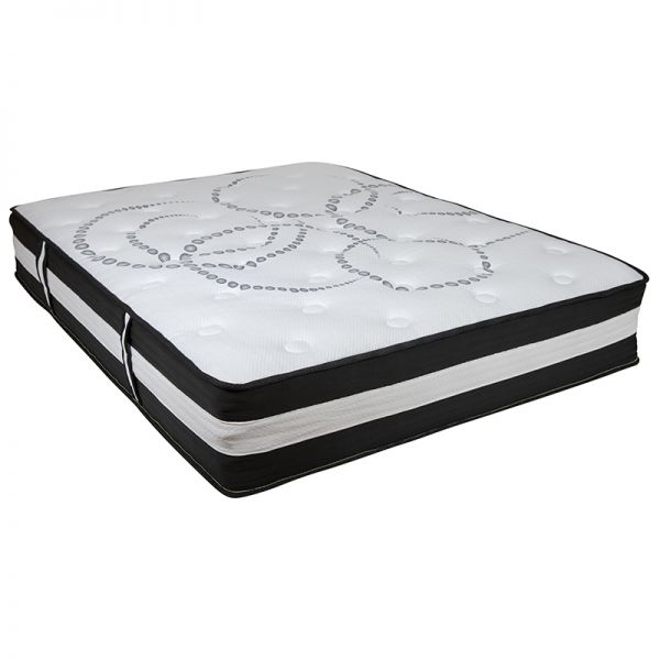 Capri Comfortable Sleep 12 Inch CertiPUR-US Certified Hybrid Pocket Spring Mattress， Full Mattress in a Box