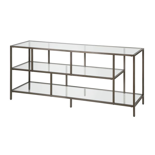 Winthrop Rectangular TV Stand with Glass Shelves for TV's up to 60