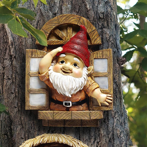 Design Toscano The Knothole Gnomes Garden Welcome Tree Sculpture