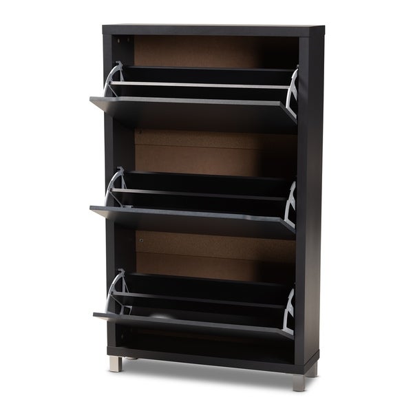 Copper Grove Zdolbuniv Dark Grey Shoe Cabinet with 6 Fold - - 28046200